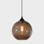 Nordic Minimalist Stained Round Glass 1-light Pendant Light Lumendat