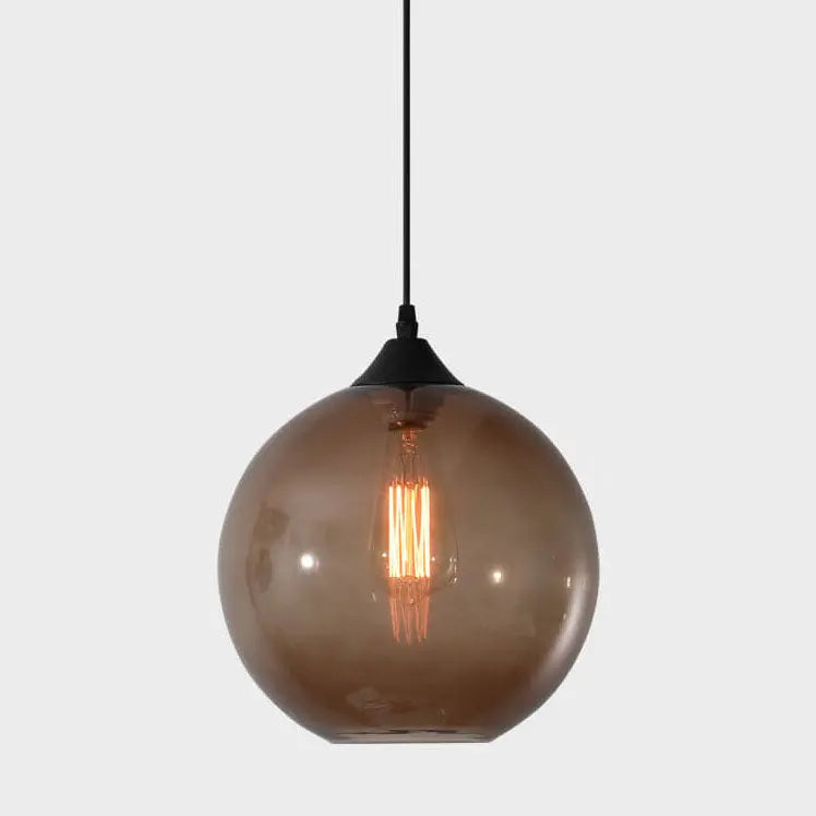 Nordic Minimalist Stained Round Glass 1-light Pendant Light Lumendat