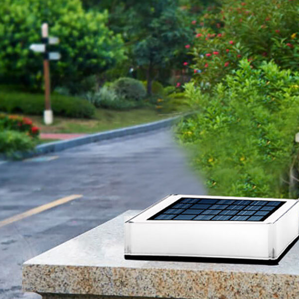 Modern Solar Flat Square Fence Post Waterproof Landscape Light Lumendat