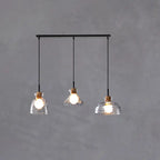 Nordic Clear Rippled Glass Shaded 1-light Pendant Light Lumendat