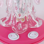 European Style Wedding Fabric Glass 1-Light Table Lamp Lumendat
