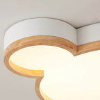 Lumendat Nordic Wood Bear Shape LED Kids Flush Mount Ceiling Light Lumendat