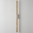 Japanese Wabi-Sabi Yellow Travertine Long Strip LED Wall Sconce Lamp
