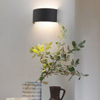 Minimalist Solid Color Iron Half-circle LED Wall Sconce Lamp