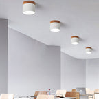 Scandinavian Macaroon Solid Color Log LED Flush Mount Ceiling Light BulbSquare