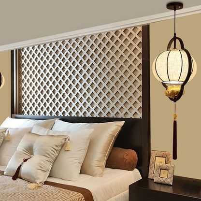 Chinese Retro Light Luxury Wrought Iron 1-light Pendant Light