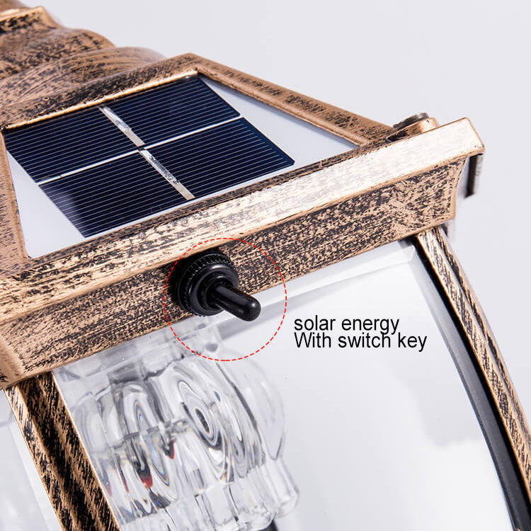Outdoor Solar Waterproof Aluminum Glass 1-Light Lawn Landscape Light Lumendat