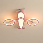 Lumendat Contemporary Creative Acrylic Cartoon Airplane LED Kids Flush Mount Ceiling Light For Living Room Lumendat