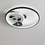 Cartoon Cute Panda Round LED Flush Mount Ceiling Light