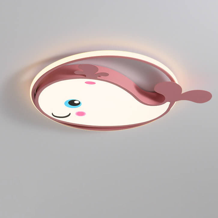 Lumendat Cartoon Creative Dolphin Circle LED Kids Flush Mount Ceiling Light Lumendat
