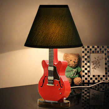 Lumendat Cartoon Creative Fabric Shade Guitar 1-Light Table Lamp Lumendat