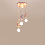 Modern Children's Carousel Eye Protection Resin Iron 1/7/11 Light Flush Mount Ceiling Light