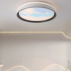 Modern Simplicity Iron Acrylic Round Square Rectangular Sunny Sky LED Flush Mount Ceiling Light For Living Room Lumendat