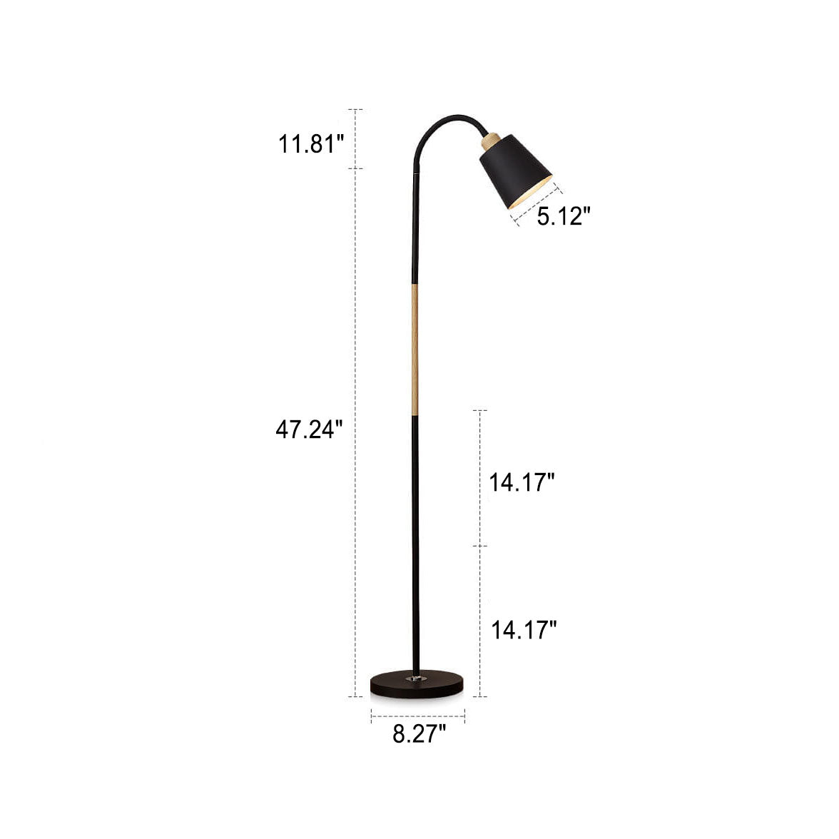 Modern Minimalist Iron 1-Light Standing Floor Lamp Lumendat