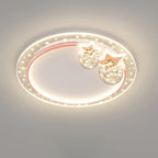 Lumendat Contemporary Creative Kids Round Orb Stars Hardware Acrylic LED Flush Mount Ceiling Light For Bedroom Lumendat