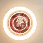 Lumendat Contemporary Creative Cartoon Pink Astronaut Unicorn Round Acrylic Resin LED Flush Mount Ceiling Light For Bedroom Lumendat