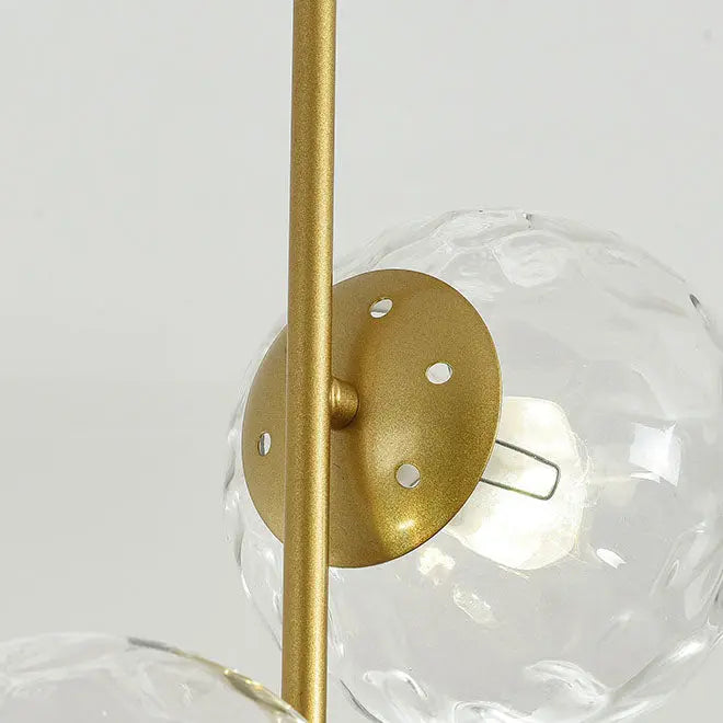 Nordic Minimalist Glass Ball Branch 2-light Chandelier BulbSquare