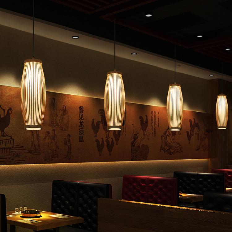 Creative Bamboo Weaving Lantern 1-light Pendant Light