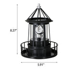 Creative Solar Rotating Tower Resin Hardware LED Garden Decoration Landscape Light Lumendat