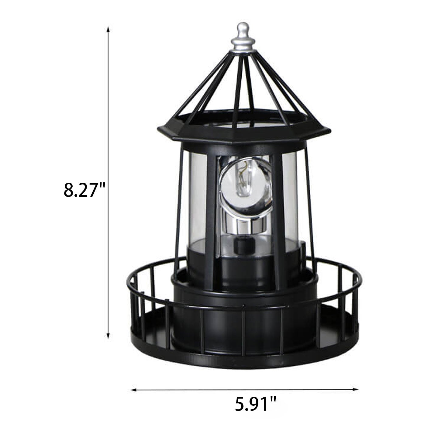 Creative Solar Rotating Tower Resin Hardware LED Garden Decoration Landscape Light Lumendat