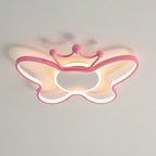 Lumendat Contemporary Nordic Kids Iron Aluminum Silica Acrylic Butterfly LED Flush Mount Ceiling Light For Bedroom Lumendat