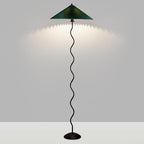 Vintage Fabric Pleated Shade 1-Light Standing Floor Lamp Lumendat