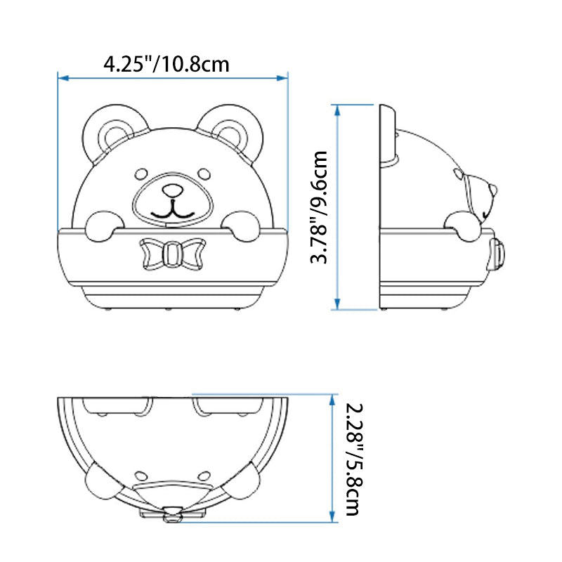 Lumendat Cartoon ABS Creative Bear LED Night Light Wall Sconce Lamp Lumendat