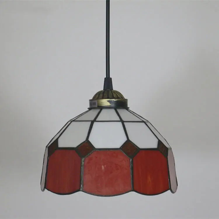 Tiffany Stained Glass Dome Shade European 1-light Pendant Light Lumendat