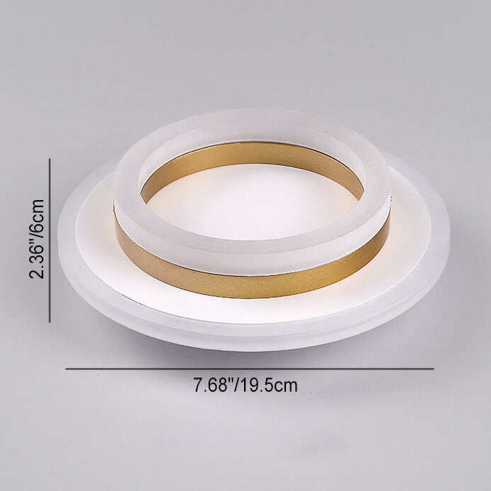 Nordic Simple Acrylic Square Circle Iron LED Flush Mount Ceiling Light BulbSquare