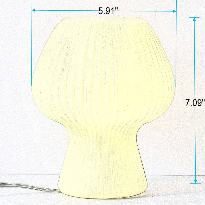 Modern Minimalist Mushroom 1-Light Glass Table Lamp For Bedside Lumendat
