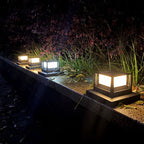 Outdoor Solar Pillar Head Light Square Pillar Head Light Garden Light Lumendat