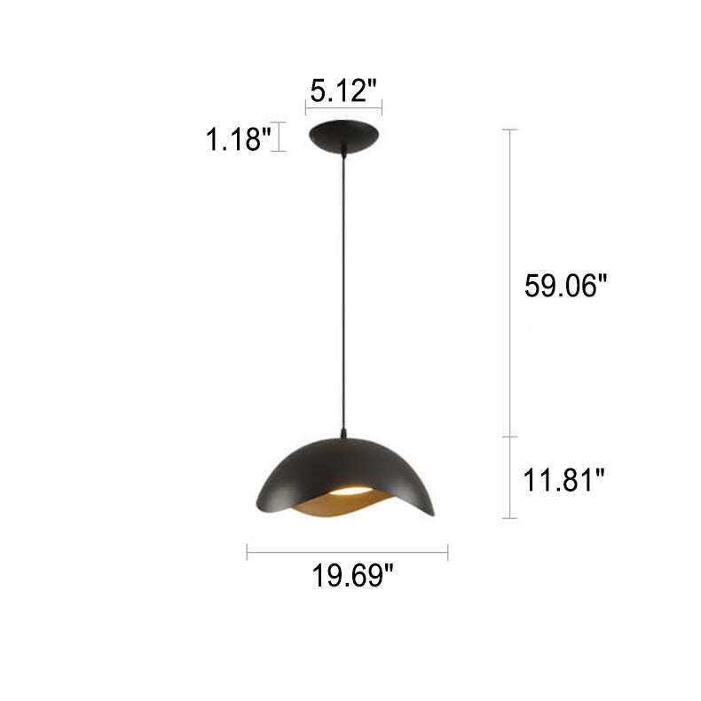Nordic Minimalist Dome Wave Design LED Pendant Light BulbSquare