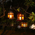 Solar Retro Candle Lantern LED Outdoor Hanging Light Lumendat