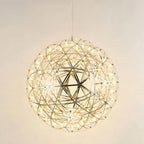 Contemporary Creative Globe Iron 12 Light LED Firework Pendant Light for Living Room Lumendat