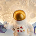 Lumendat Modern Art Deco Kids Iron Resin Acrylic Round Moon Astronaut LED Flush Mount Ceiling Light For Bedroom Lumendat