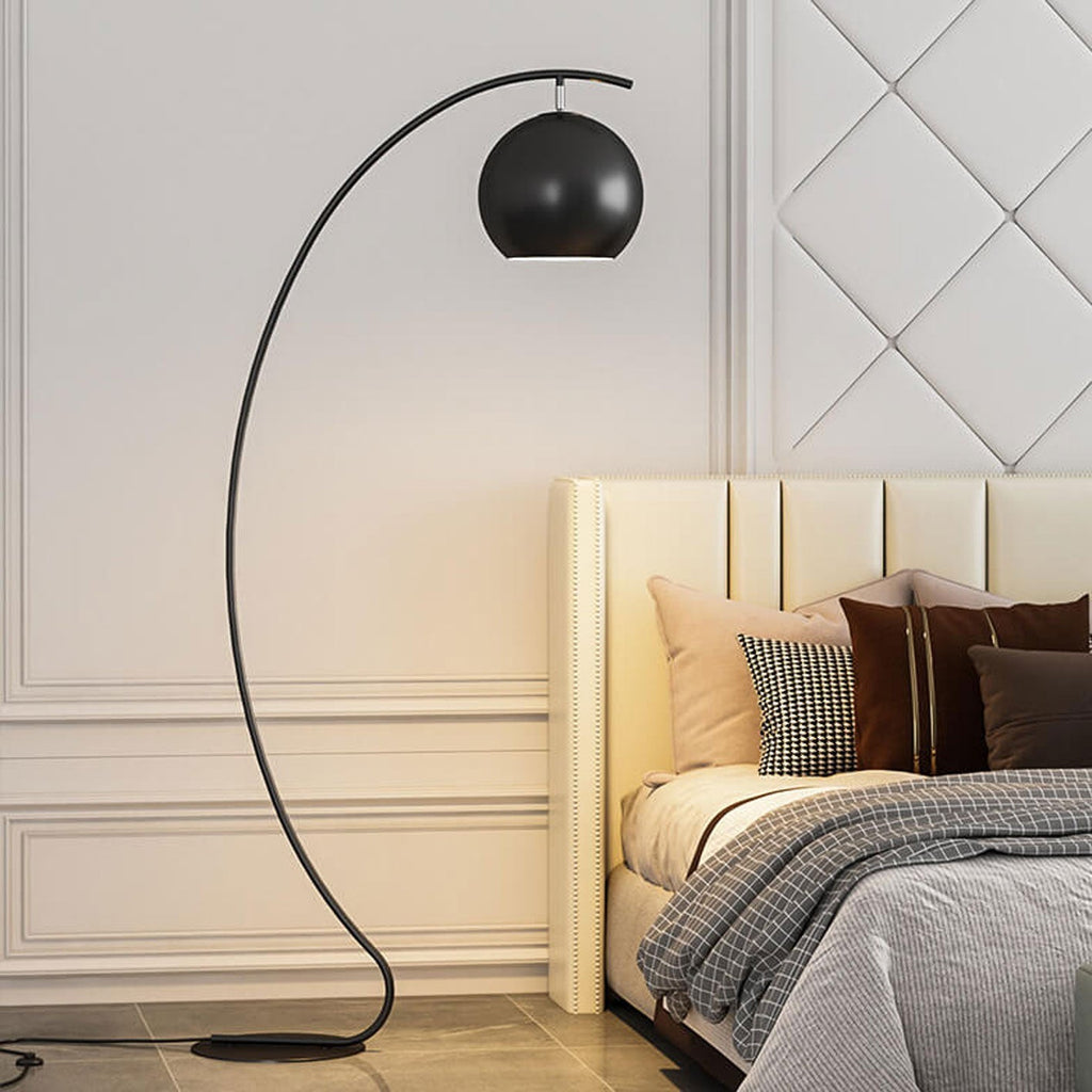 Nordic Minimalist Curved Line Dome 1-Light Standing Floor Lamp Lumendat