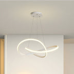 Modern Minimalist Aluminum Twist Ring LED Island Light Pendant Light for Dining Room