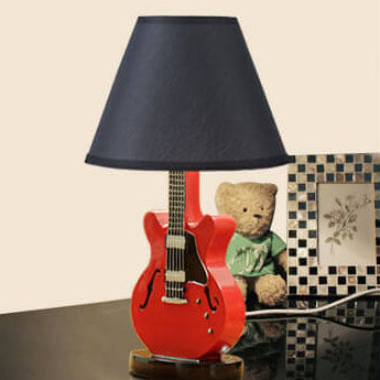 Lumendat Cartoon Creative Fabric Shade Guitar 1-Light Table Lamp Lumendat