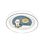 Lumendat Childlike Eye Protection Cartoon Space Villain LED Flush Mount Light Lumendat