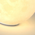 Contemporary Nordic Solar Waterproof Pe Resin Round Moon LED Pendant Light for Outdoor Patio Lumendat