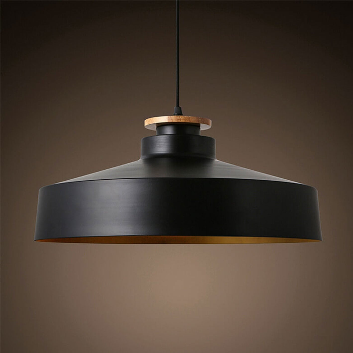 Nordic Industrial Iron Pot Lid Design 1-Light Pendant Light