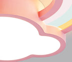 Childlike Cartoon Rainbow Cloud Design LED Flush Mount Light Lumendat