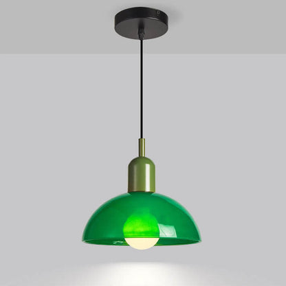 Modern Minimalist Glass Hemisphere 1-light Pendant Light