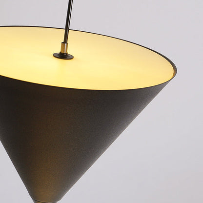 Modern Minimalist Cone Iron Aluminum Acrylic LED Pendant Light for Bedroom