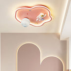 Lumendat Contemporary Creative Cartoon Planet Spaceman Acrylic LED Kids Flush Mount Ceiling Light For Living Room Lumendat