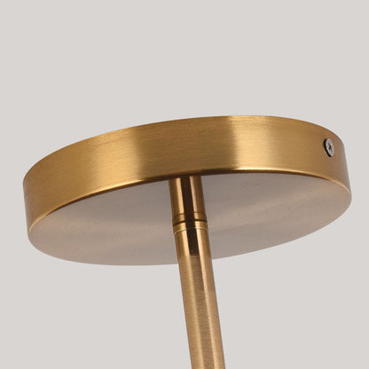Japanese Wabi-sabi Minimalist Wood Grain Round LED Semi-flush Mount Light