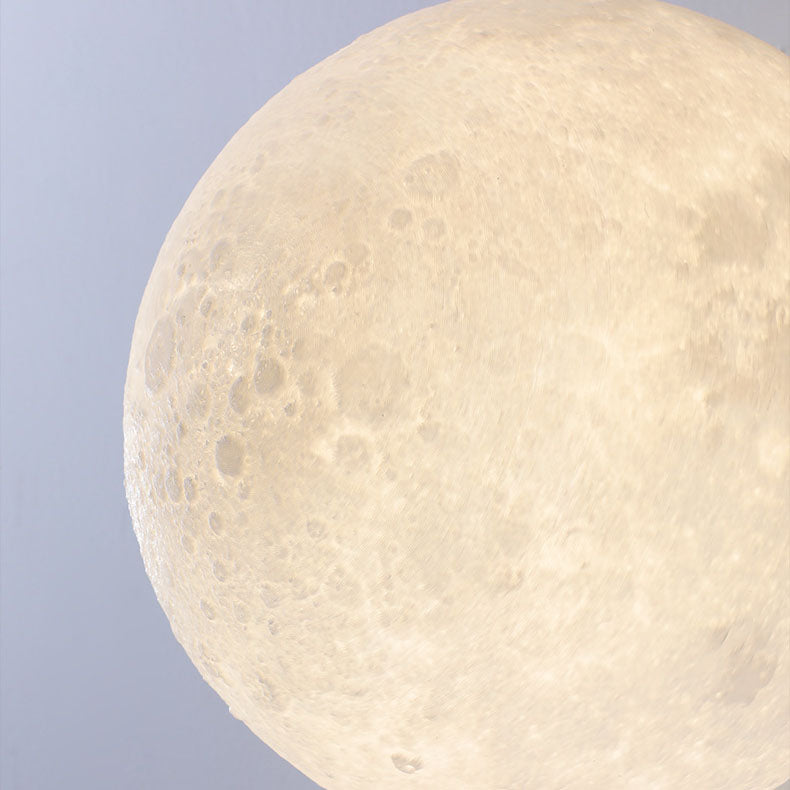 Lumendat Contemporary Creative 3D Printed Moon Shade Resin Astronaut 1-Light Wall Sconce Lamp For Bedroom Lumendat
