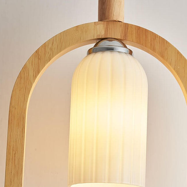 Lumendat Japanese Creative Wood Frame Resin Astronaut 1-Light Pendant Light Lumendat