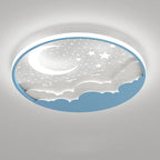 Lumendat Contemporary Creative Cartoon Stars Moon Acrylic LED Kids Flush Mount Ceiling Light For Living Room Lumendat