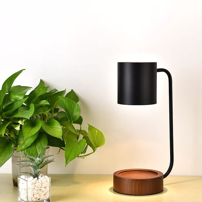 Japanese Minimalist Wood Timing Dimming 1-Light Melting Wax Table Lamp Lumendat
